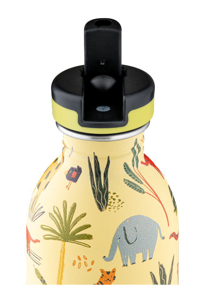 24 Bottles - Kids Collection - Drikkedunk med sportslåg 250 ml Jungle Friends