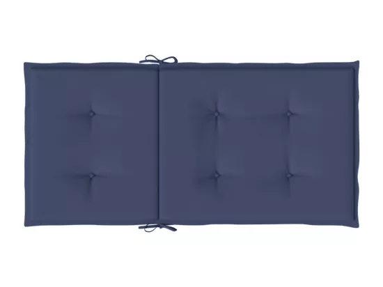 Coussins de chaise à dossier bas lot de 6 bleu marine tissu