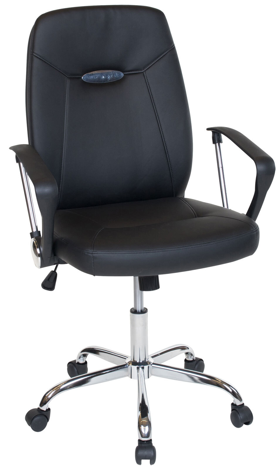 Drehstuhl Leevi chromfarbig/ schwarz