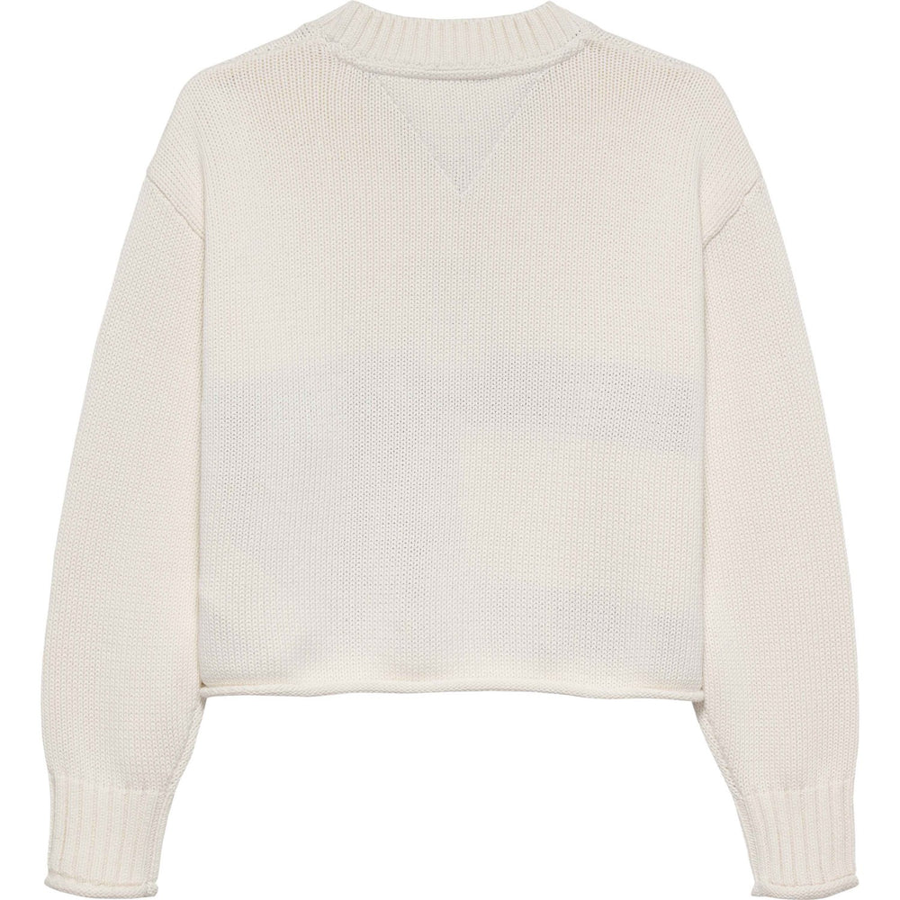 Køb Tommy Hilfiger Ivory Silk Heritage Sweater