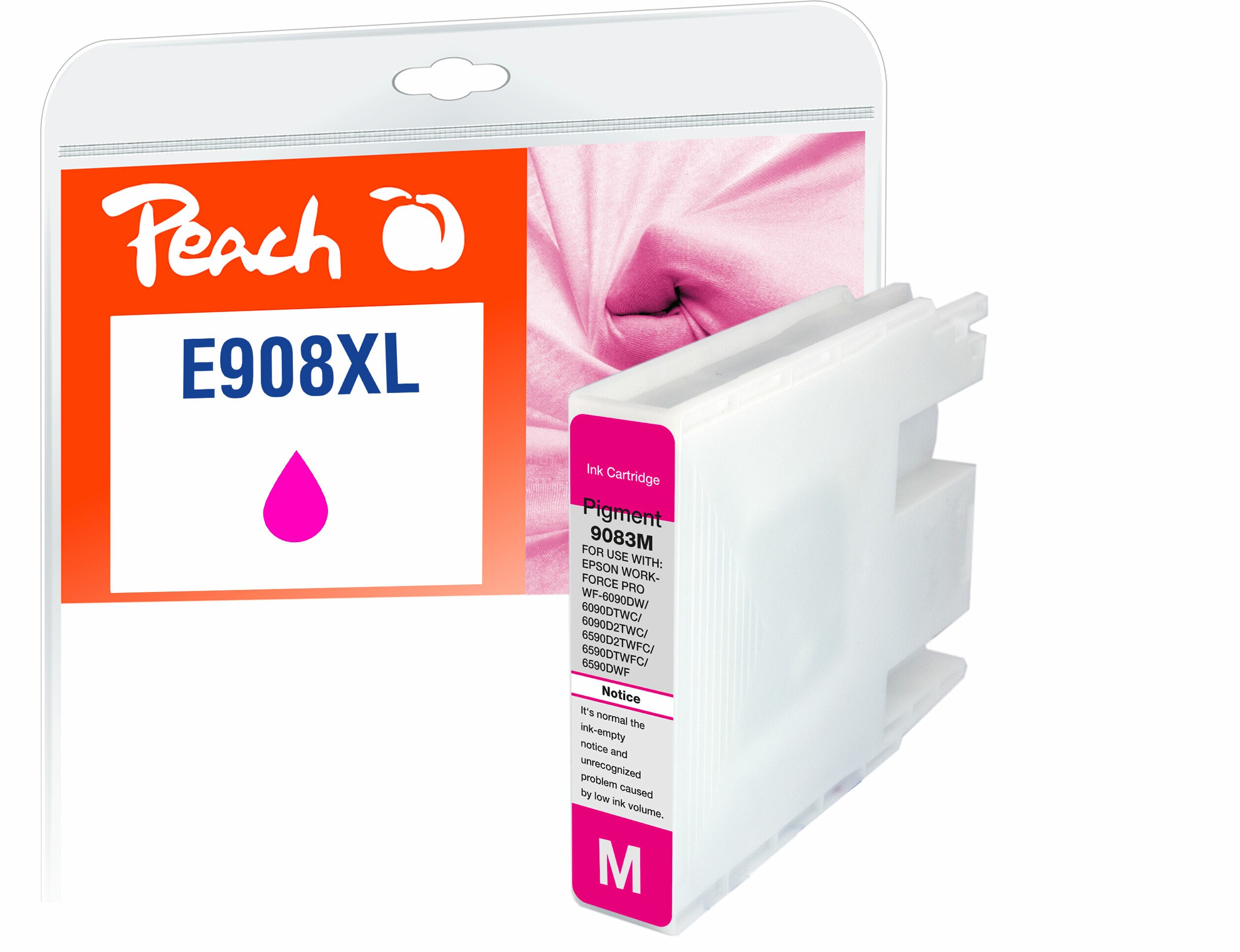 Peach E907/908 Druckerpatrone XL ma ersetzt Epson T9083, No. 908XLM, C13T90834010 für z.B. Epson Workforce Pro WF -6090 DW