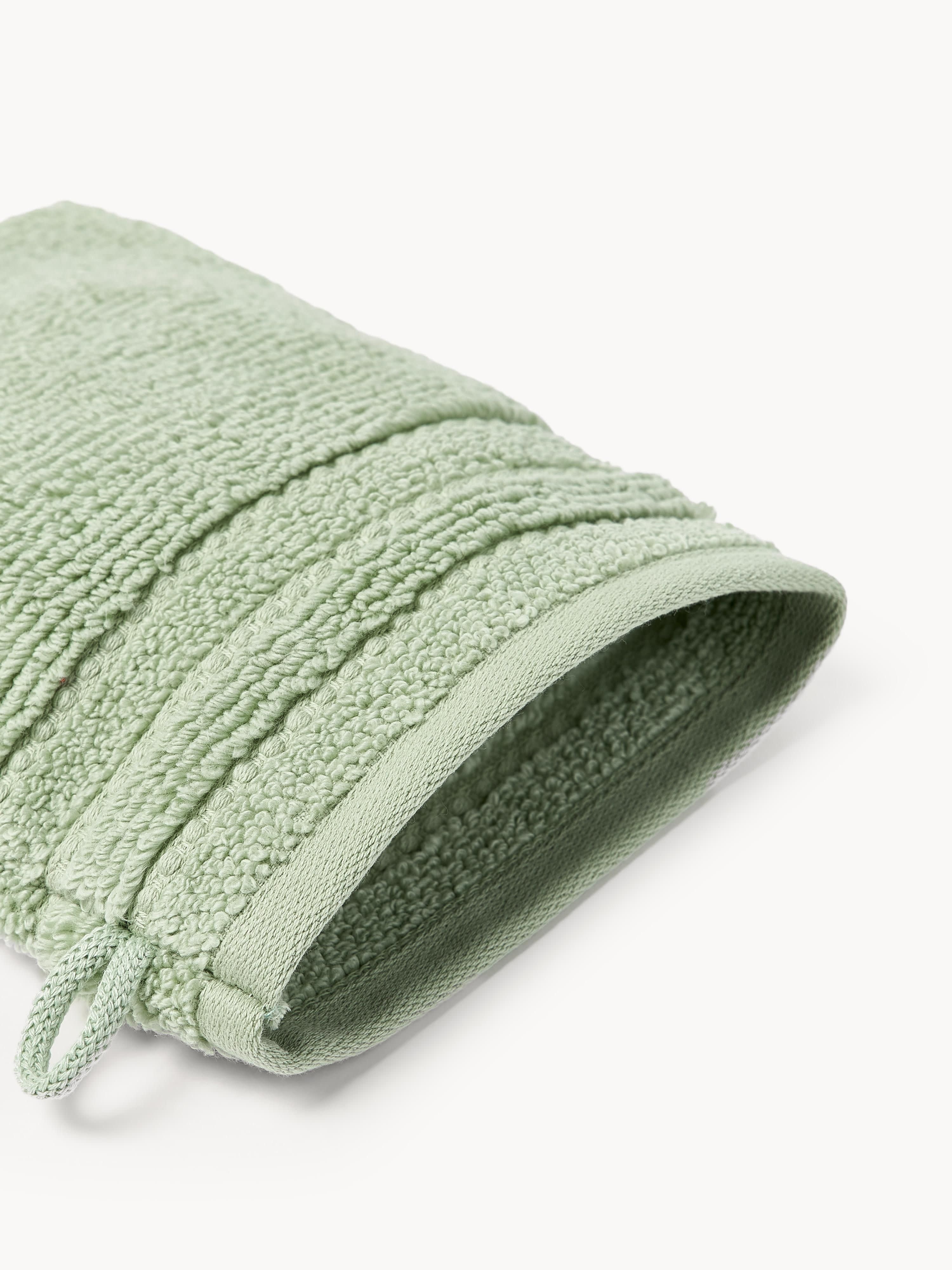 Washandjes Luxe met gestreepte rand, 2 stuks