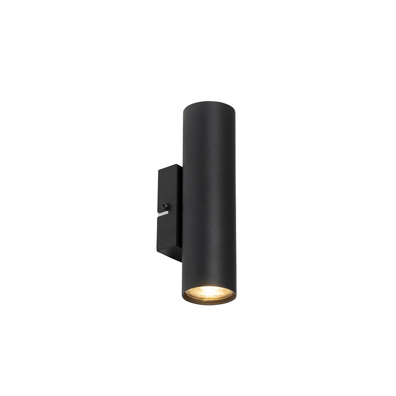 Moderne zwarte wandlamp met 2 lampen - Jeana
