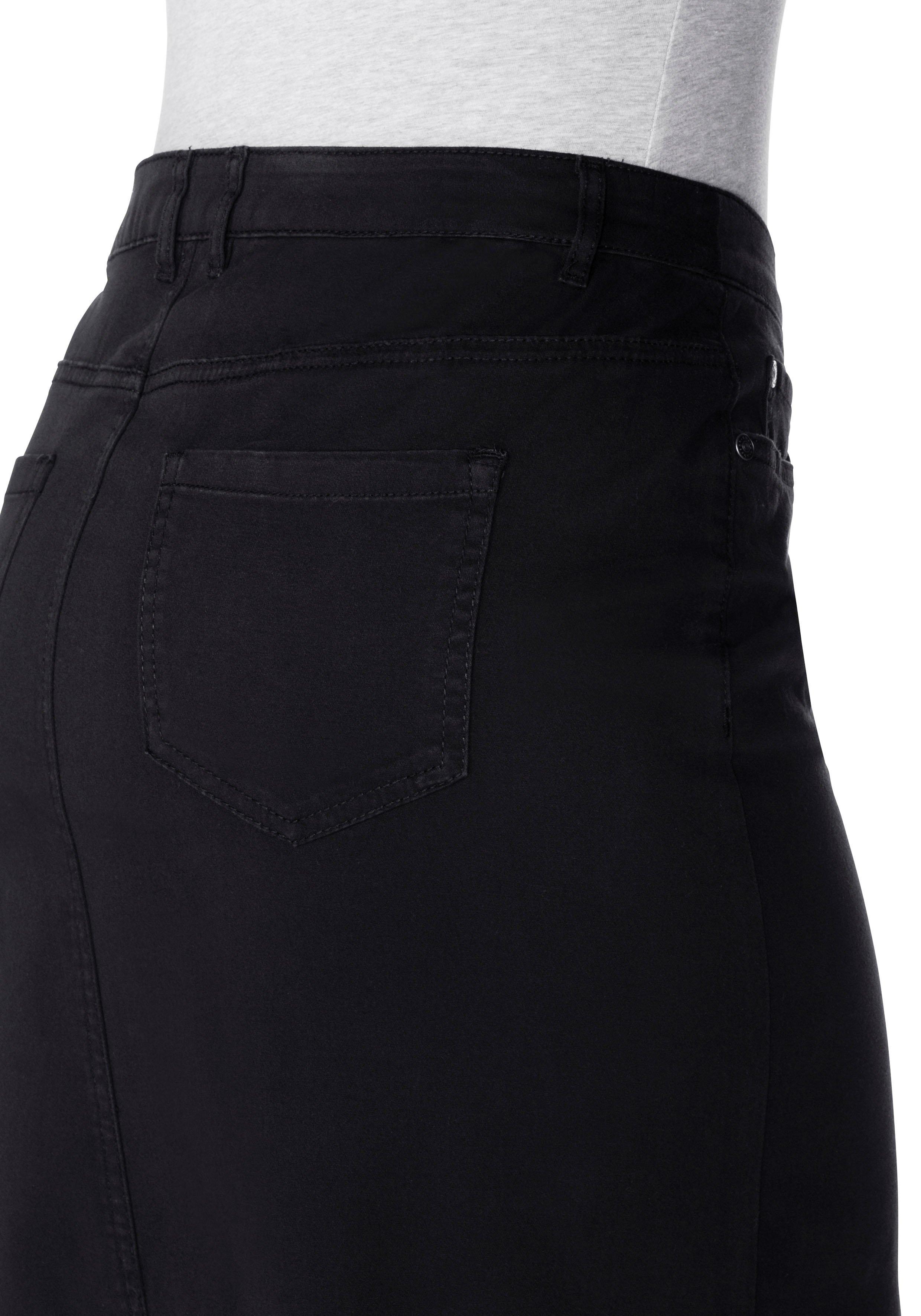 Rock in kniefreier Länge, aus Baumwoll-Twill
