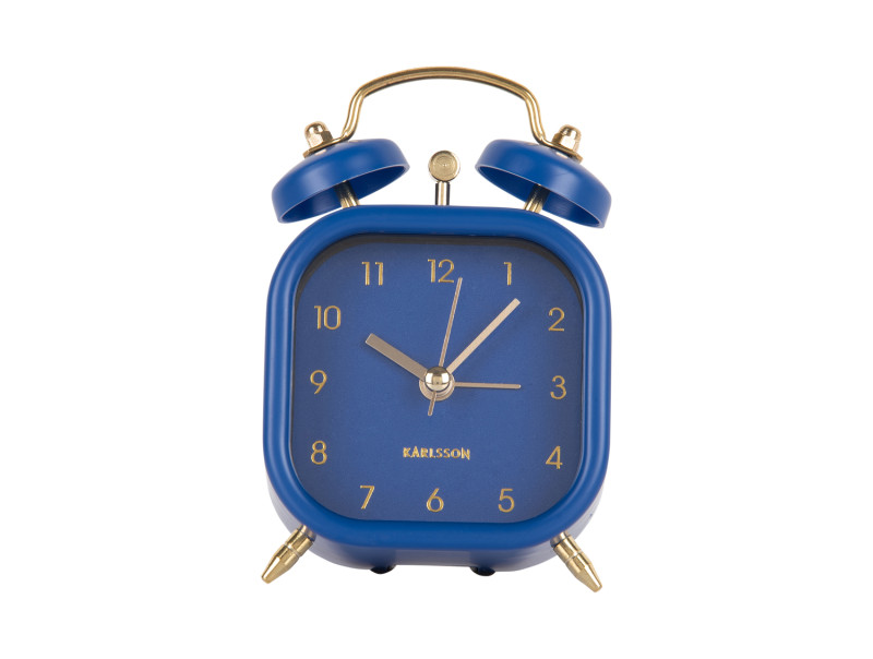 Alarm Clock Metallic Glam Square KA5921BK Black