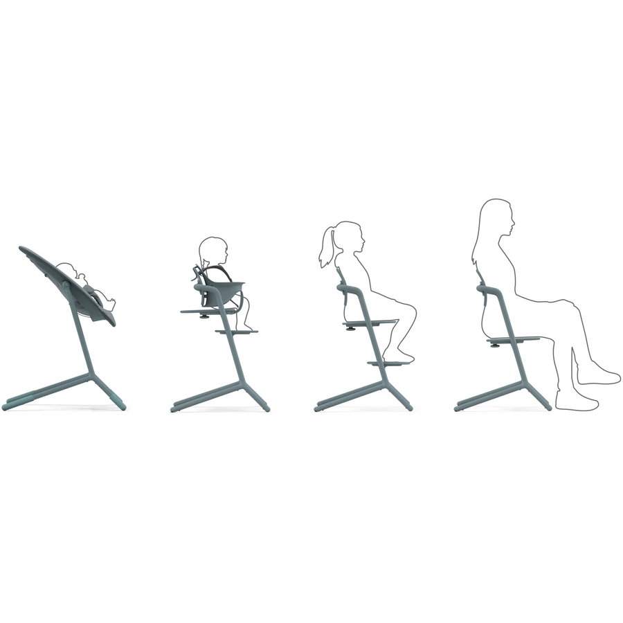 cybex GOLD Hochstuhl Lemo 4 in 1 Set Stone Blue