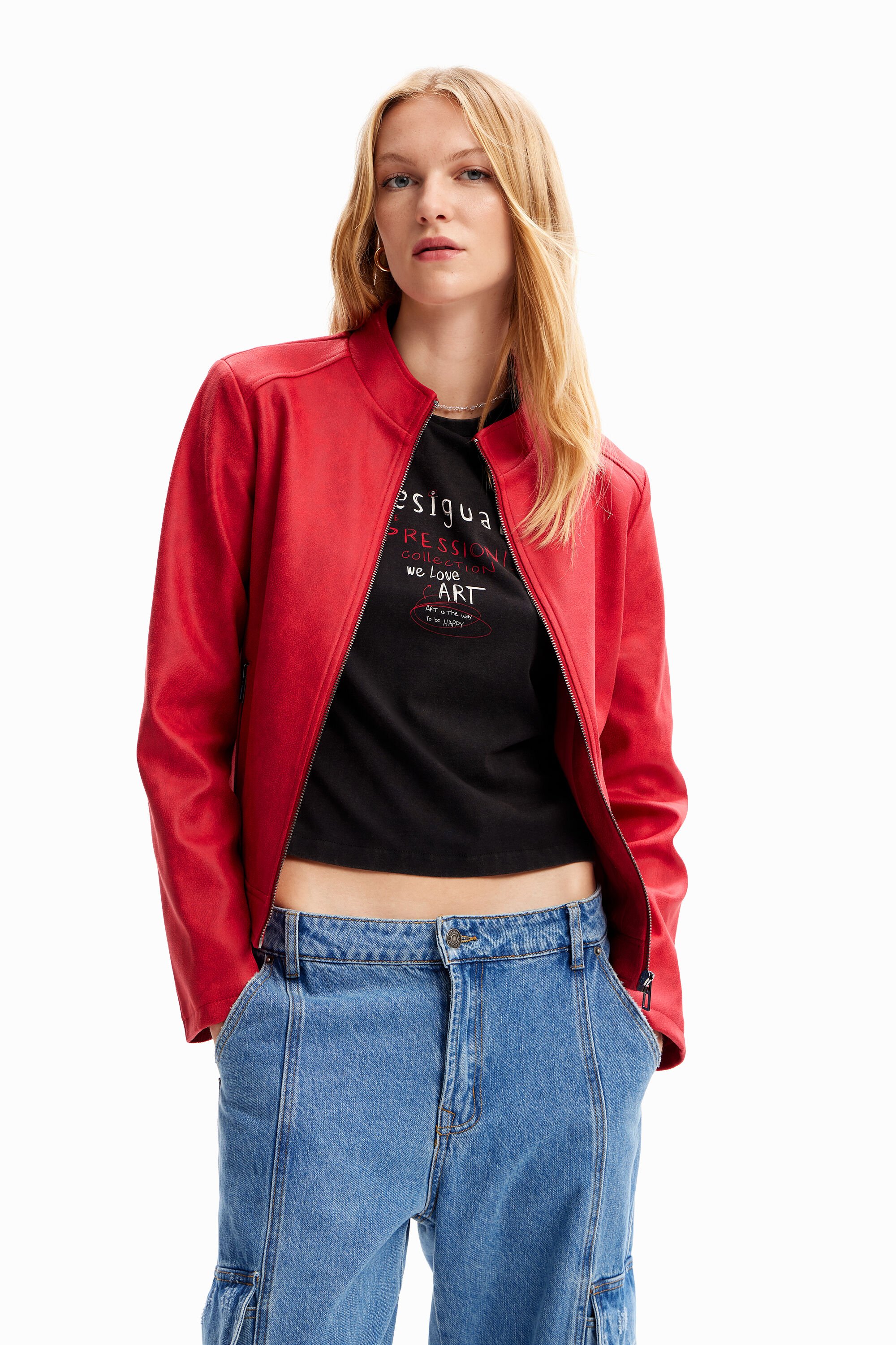 Veste motard ajustée