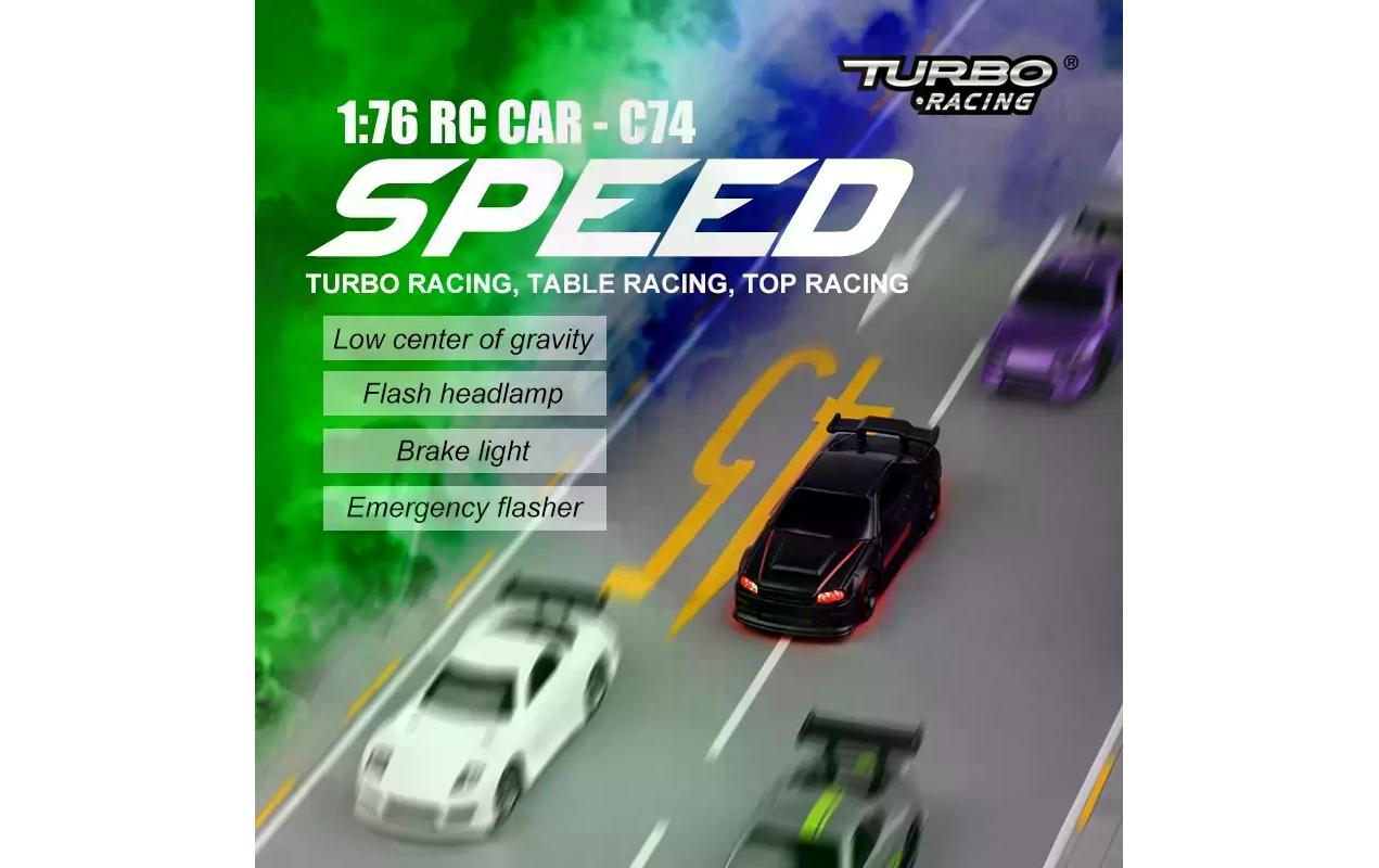 Micro Sport C74, Schwarz, RTR, 1:76Vollwertiges RC-Auto im micro Format