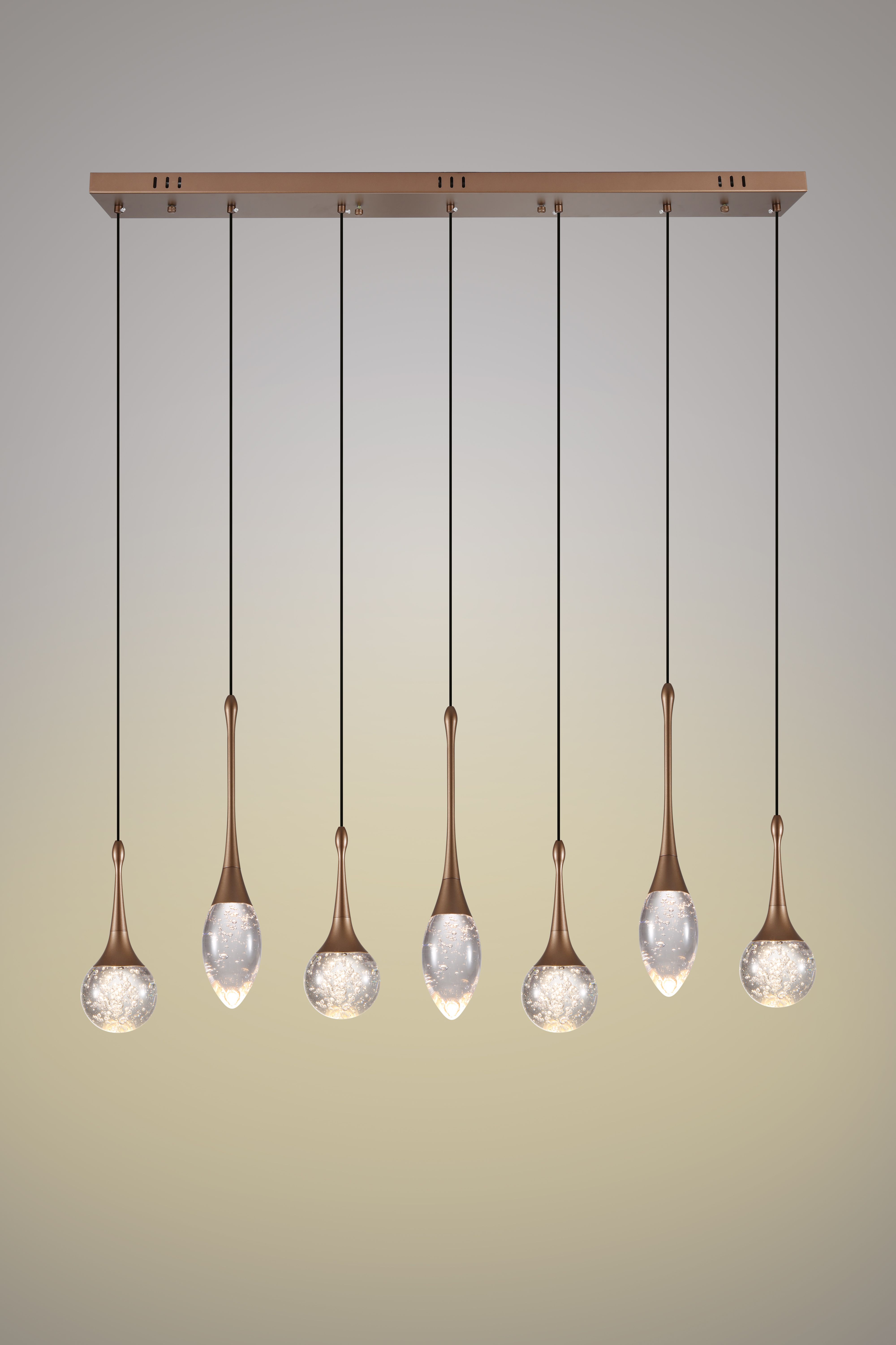 Hanglamp 7-lichts Antiek Brons Bolla B125 x D15 cm