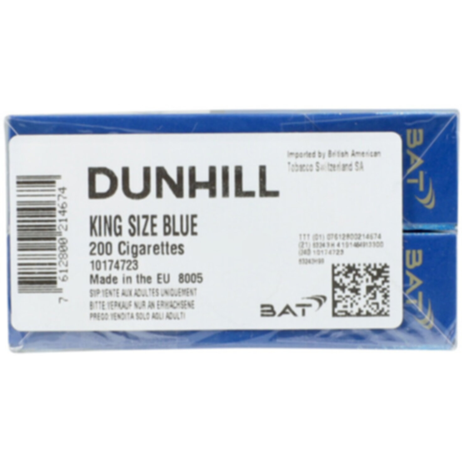 Dunhill Zigaretten Blue Box Stange