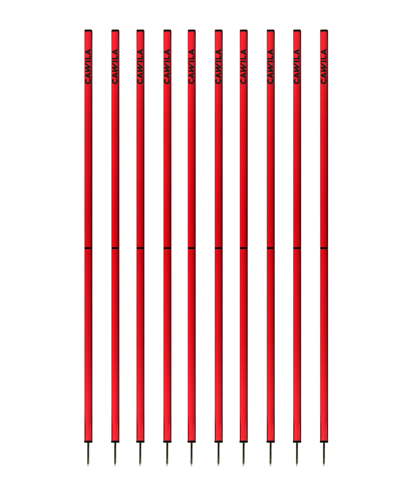 Cawila ACADEMY Slalomstangen 10er Set (33mmx170cm) Rot