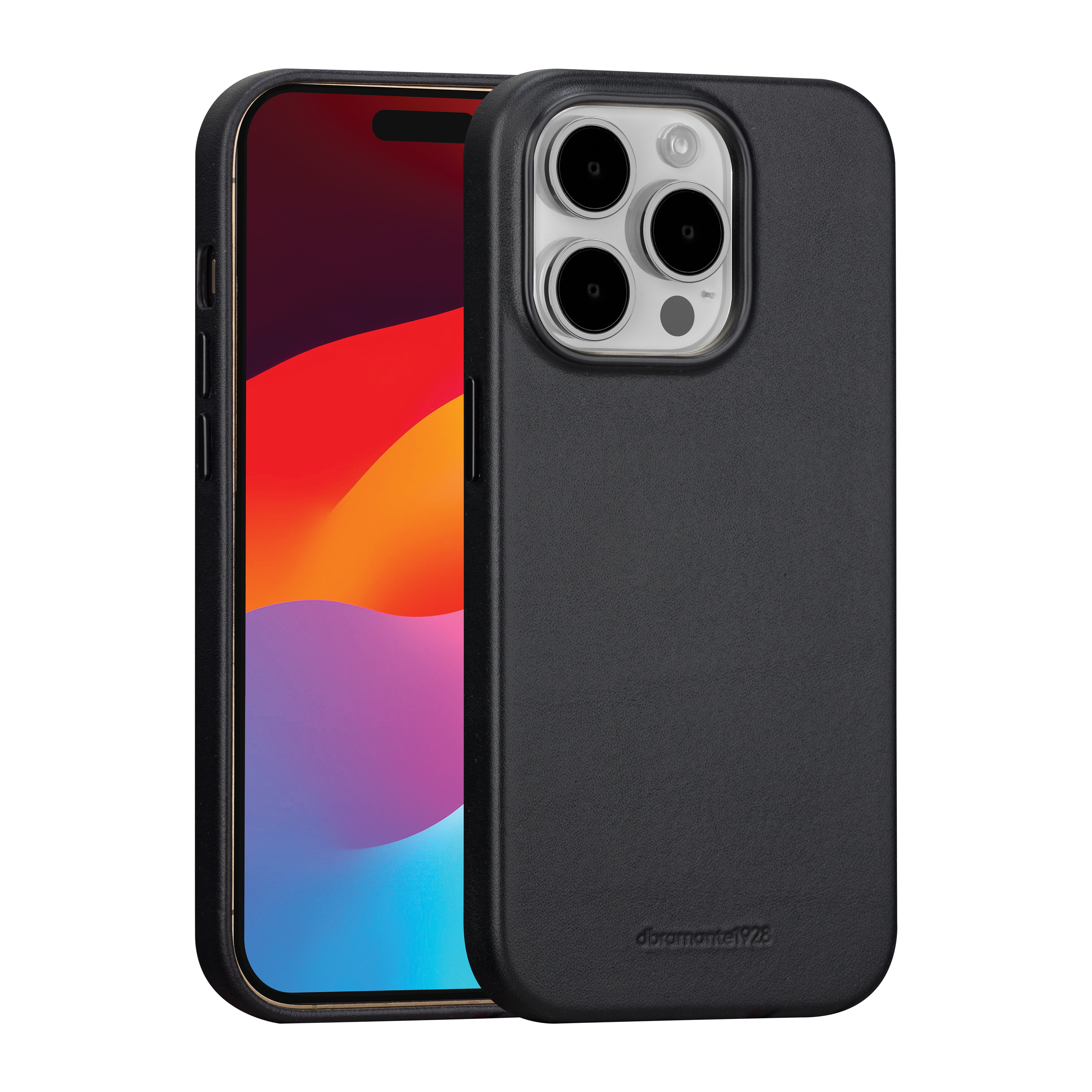 iPhone 15 Pro Max MagSafe Echtleder Hardcase Hülle Roskilde Recycled (RO67GTBL1889) - Schwarz
