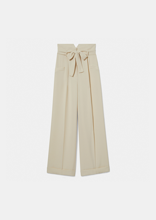 Pantalon Pylaécru en crêpe