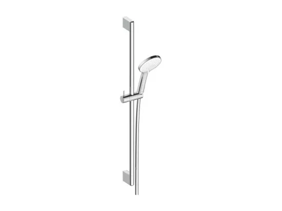 Pommeau de douche DURAVIT 3 jets type pluie flexible et barre chromé