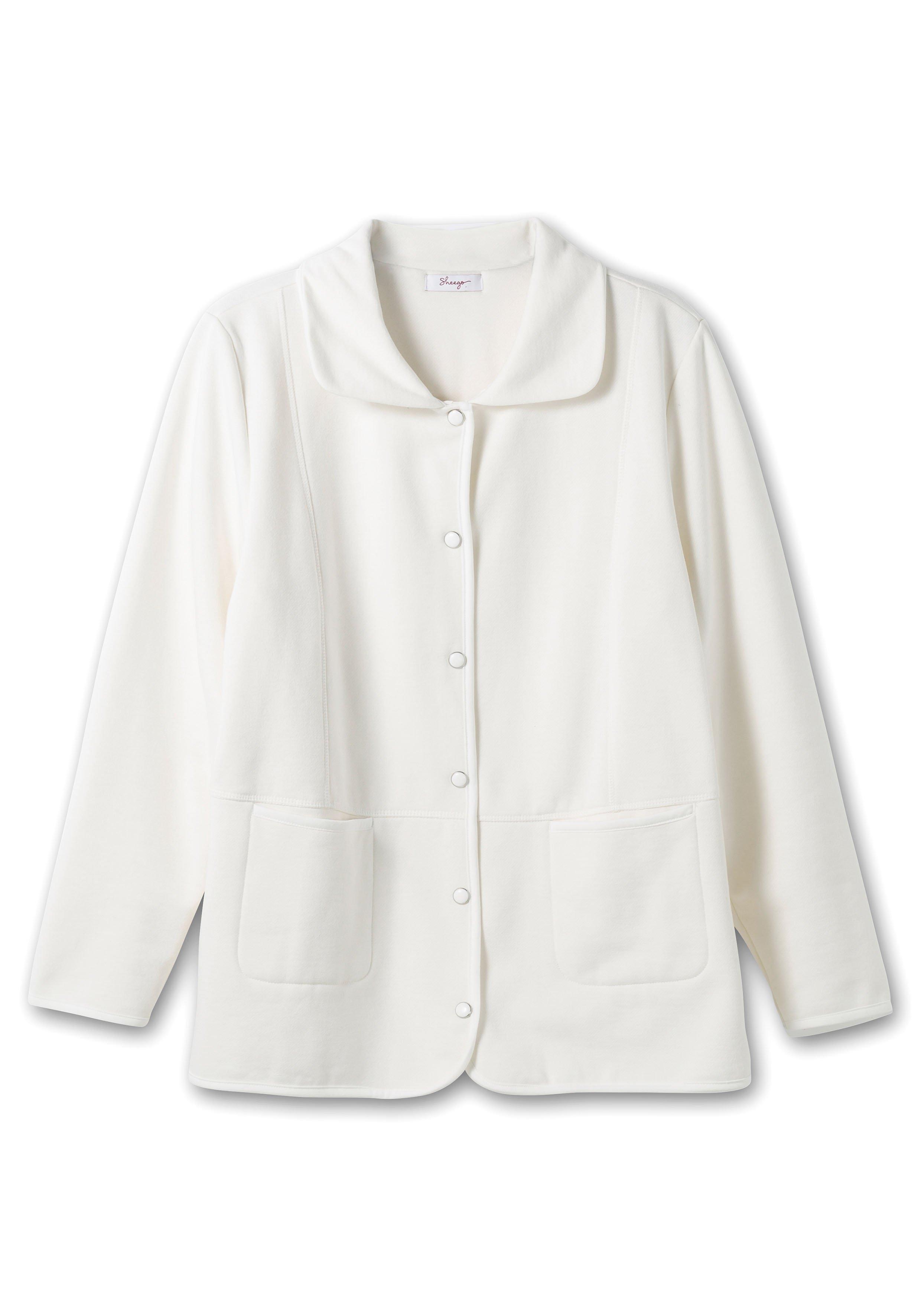 Sweatjacke im Shacket-Stil, mit Umlegekragen