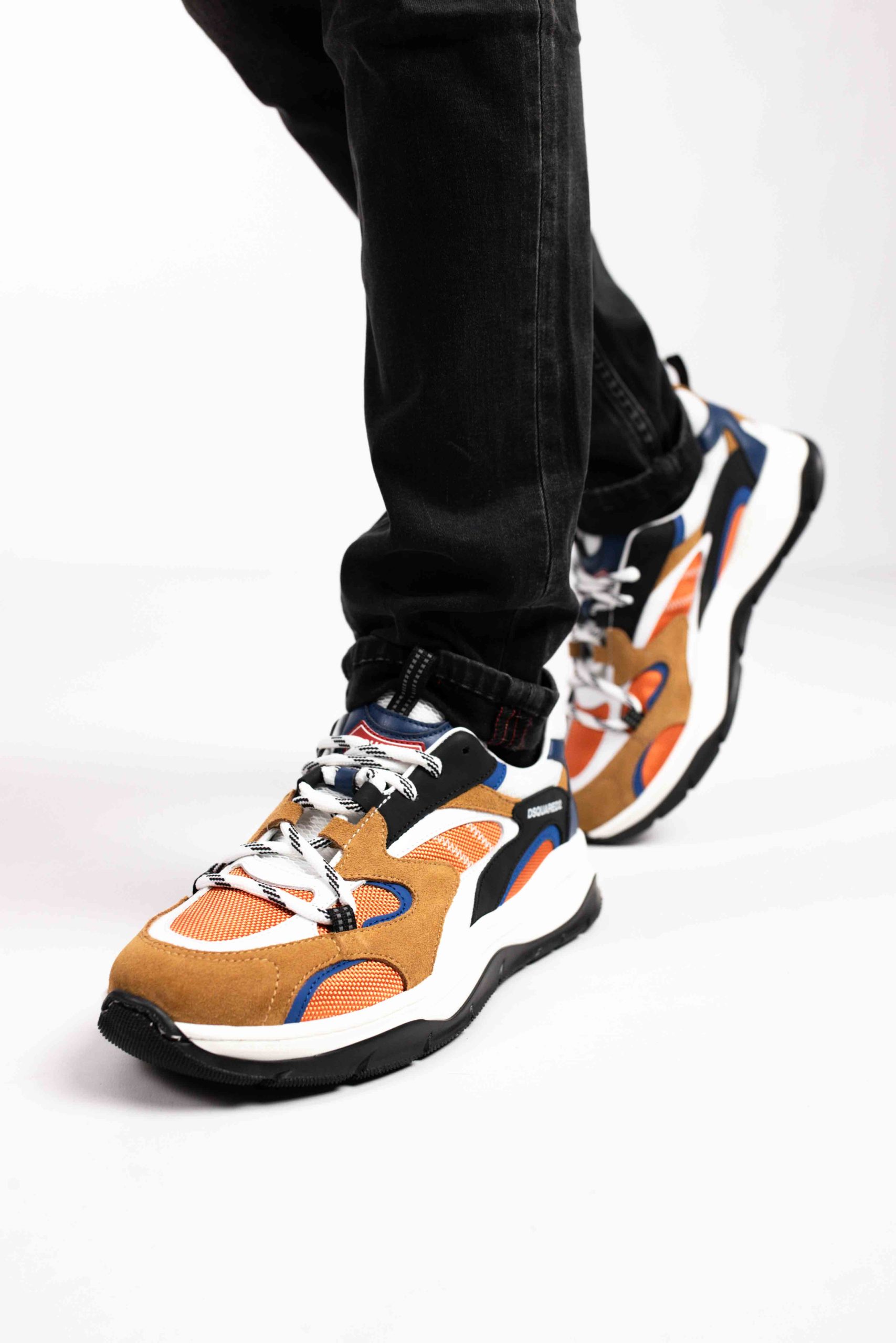 Dsquared2 75656 Sneakers Dames/Kids Zwart/Wit/Oranje