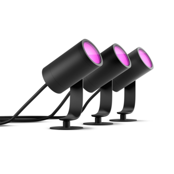 Philips Hue outdoor Lily startset prikspot 3x8W zwart