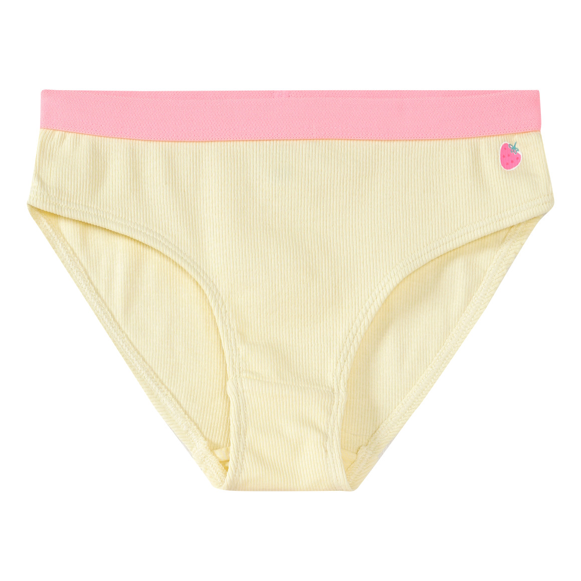 Famy 3 Mädchen Slips mit Rippstruktur hellblau / hellgelb / rosa