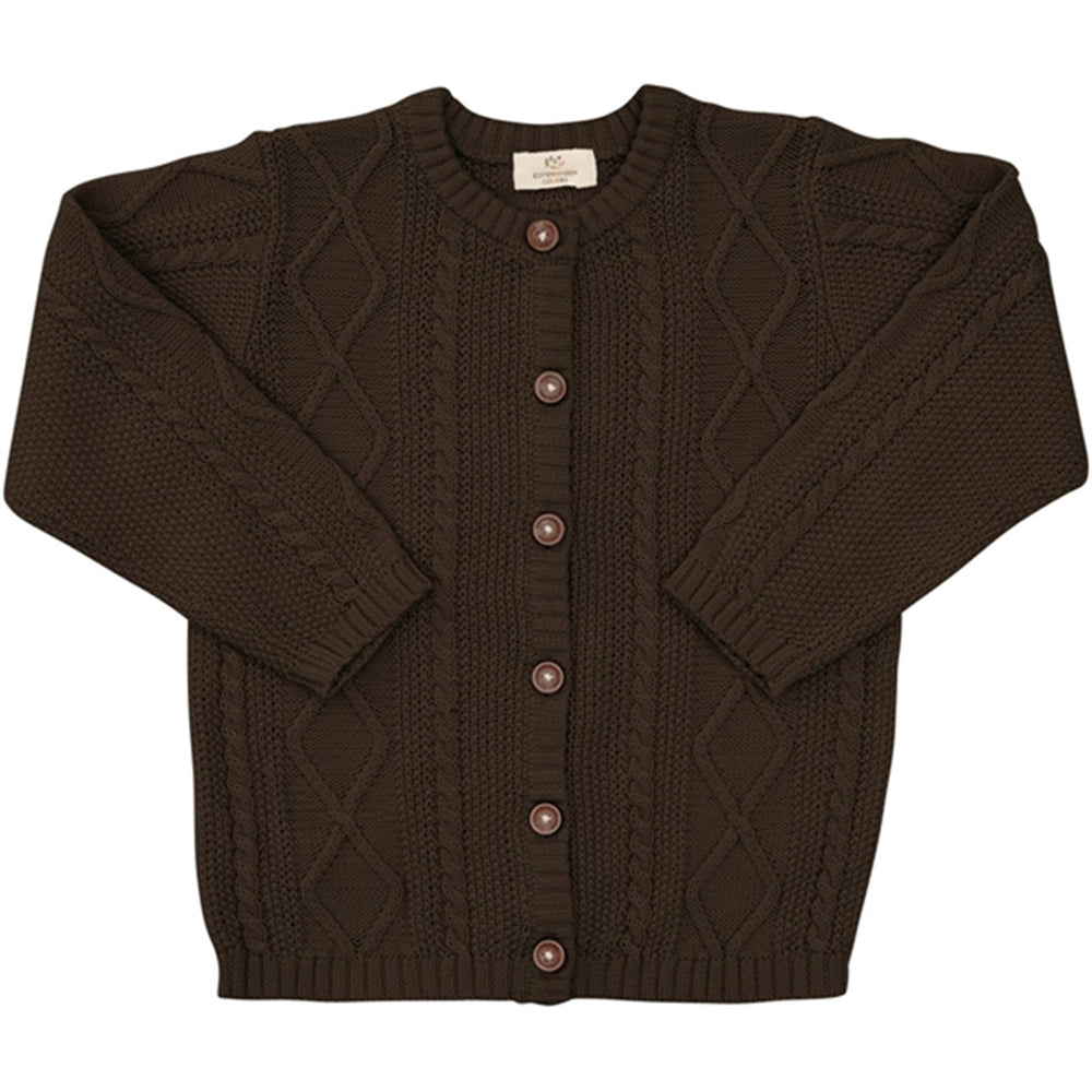 Køb Copenhagen Colors x Luksusbaby Dark Brown Strikket Cardigan