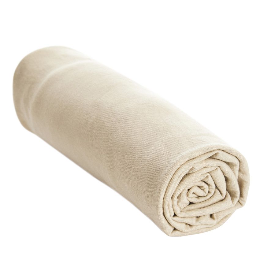 Drap housse en jersey pour tapis de parc 70 x 95 cm - Beige