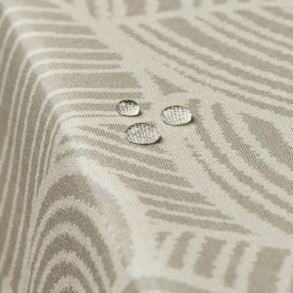 Nappe rectangulaire coton enduit (150 x 350 cm) Sarah Beige