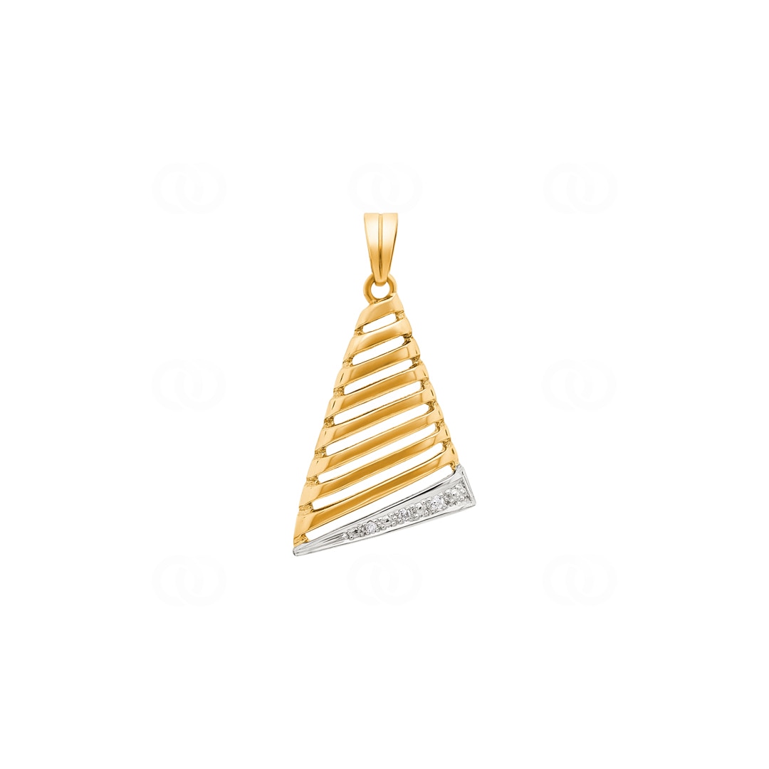 Anhänger 750/18 K Gelbgold mit Diamanten 0.04 ct H/si