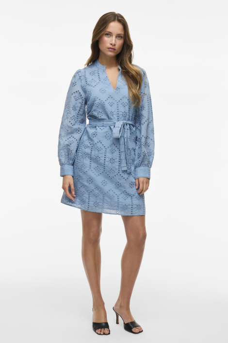Vila blauwe dames jurk
