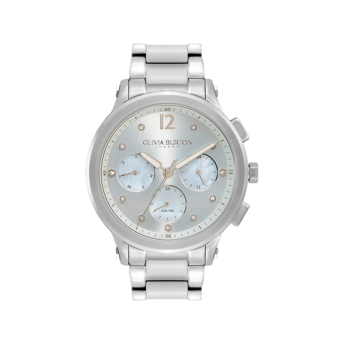 Montre OLIVIA BURTON multi function femme analogique, bracelet acier argent
