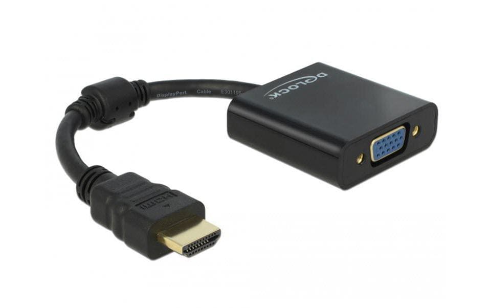 Adapterkabel HDMI - VGA SchwarzAdapter HDMI-A Stecker