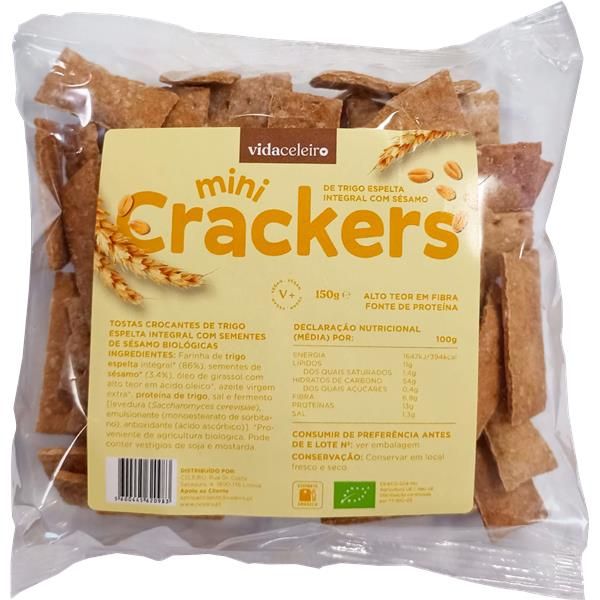 Mini Crackers Bio Trigo Espelta Integral Com Sésamo