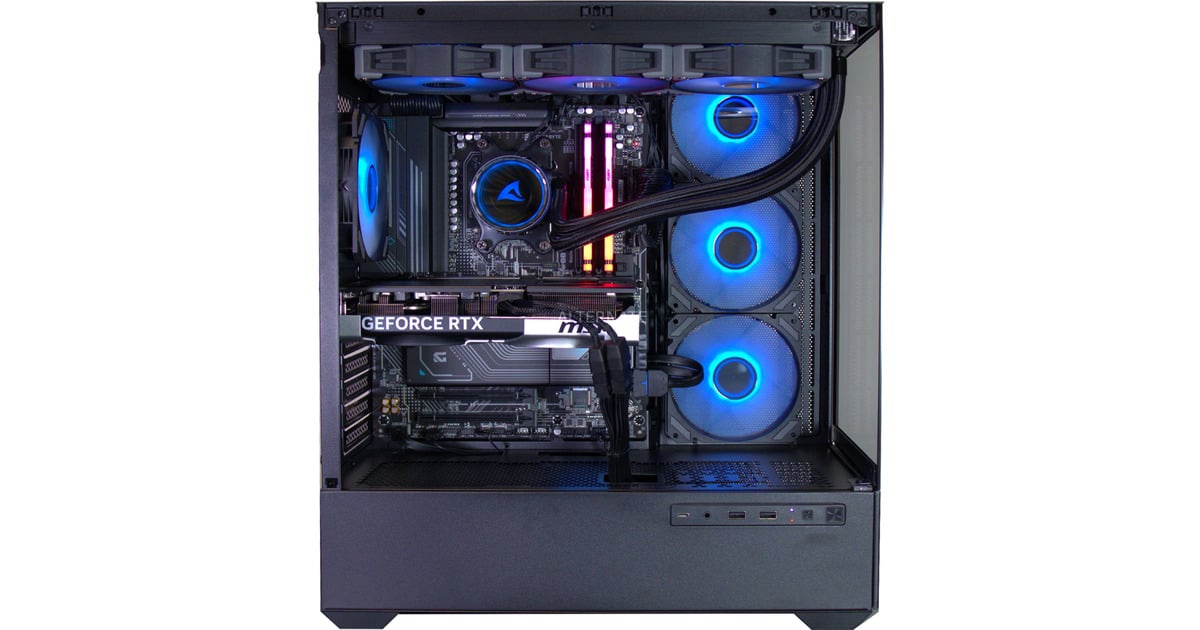 ALTERNATEThunderstorm Pro Ryzen 7 - RTX 5070 gaming pc  (Zwart | R7 7800X3D | RTX 5070 | 32 GB | 2 TB SSD)