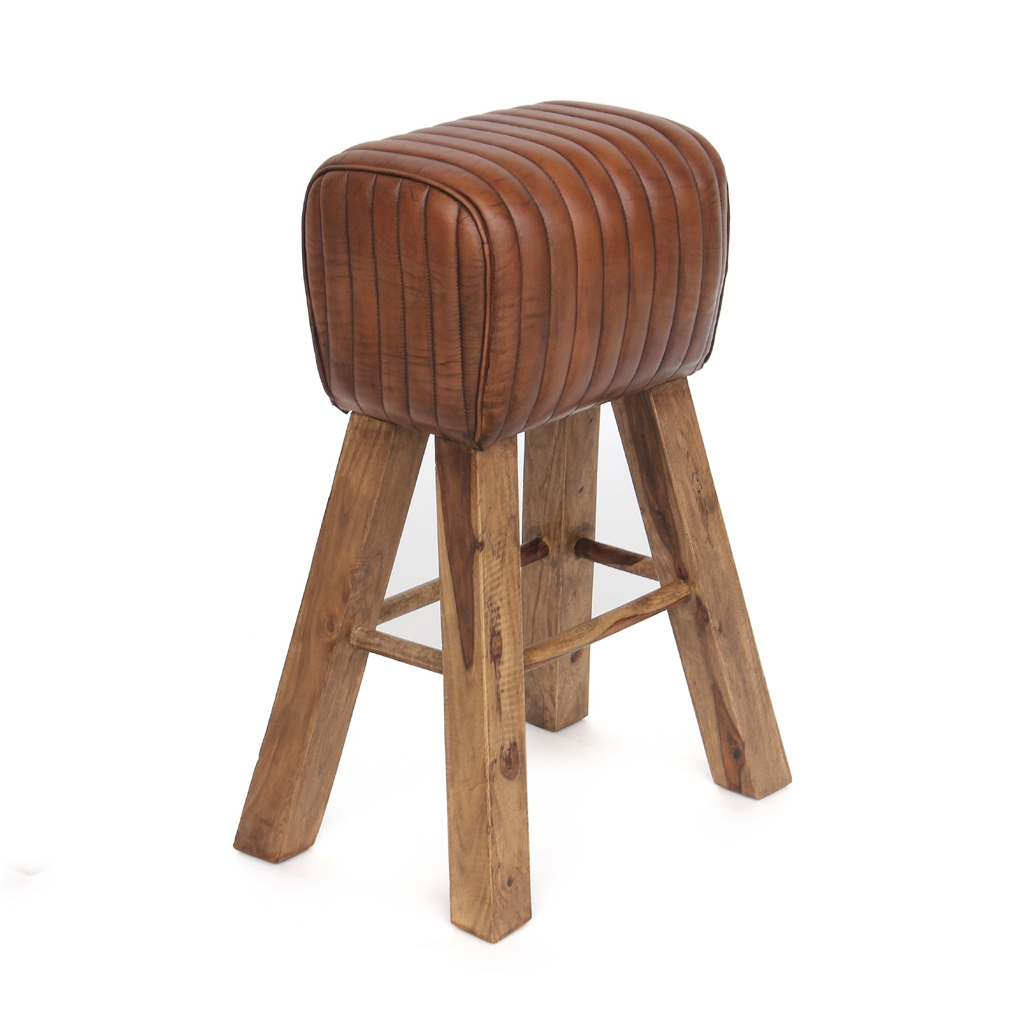 Barhocker 'Tauro', braun, T 30cm, B 50cm, H 76cm von fischer's lagerhaus