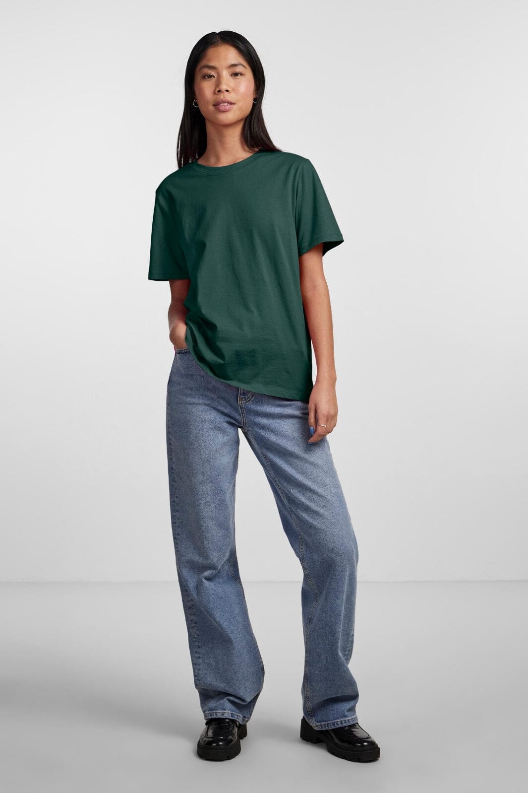 Pieces Pcria Ss Solid Tee 4280166 trekking green