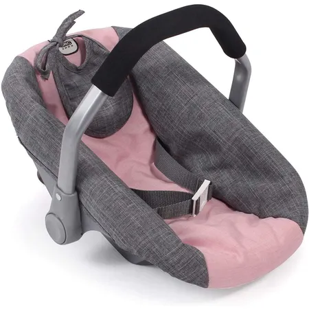 Bayer Chic Puppen-Autositz, Melange grau-rosa