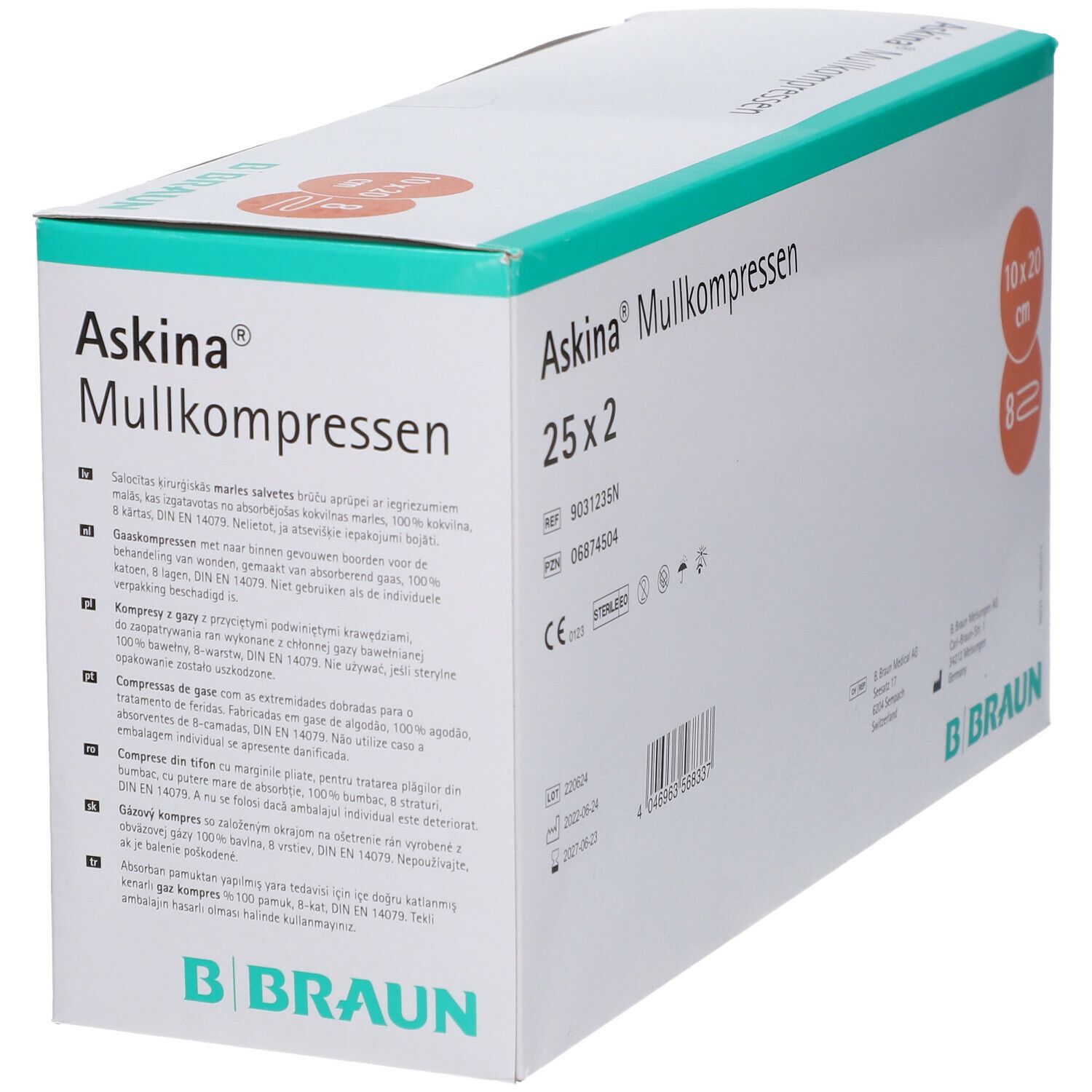 Askina® Mullkompressen 10 x 20 cm steril