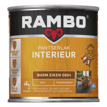 Rambo pantserlak interieur transparant mat warm eiken 250 ml