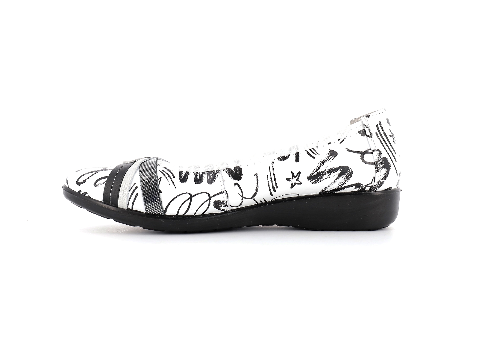 Inea-JASMON Cuir Blanc Noir