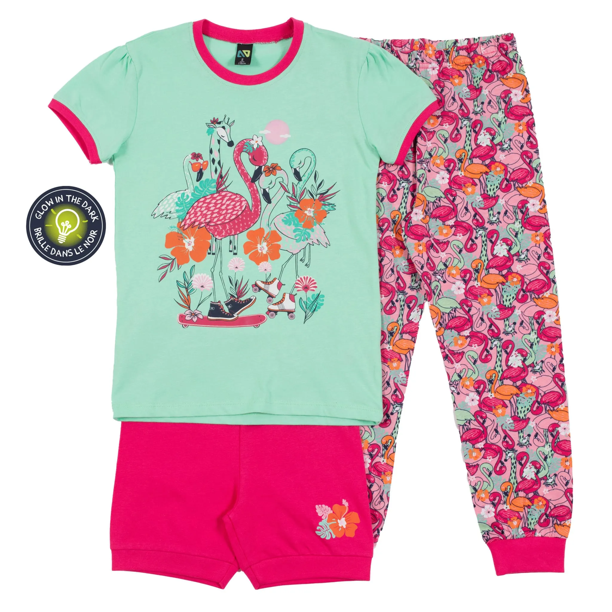 Nanö Pyjama 3 Pièces Flamant 2-6ans
