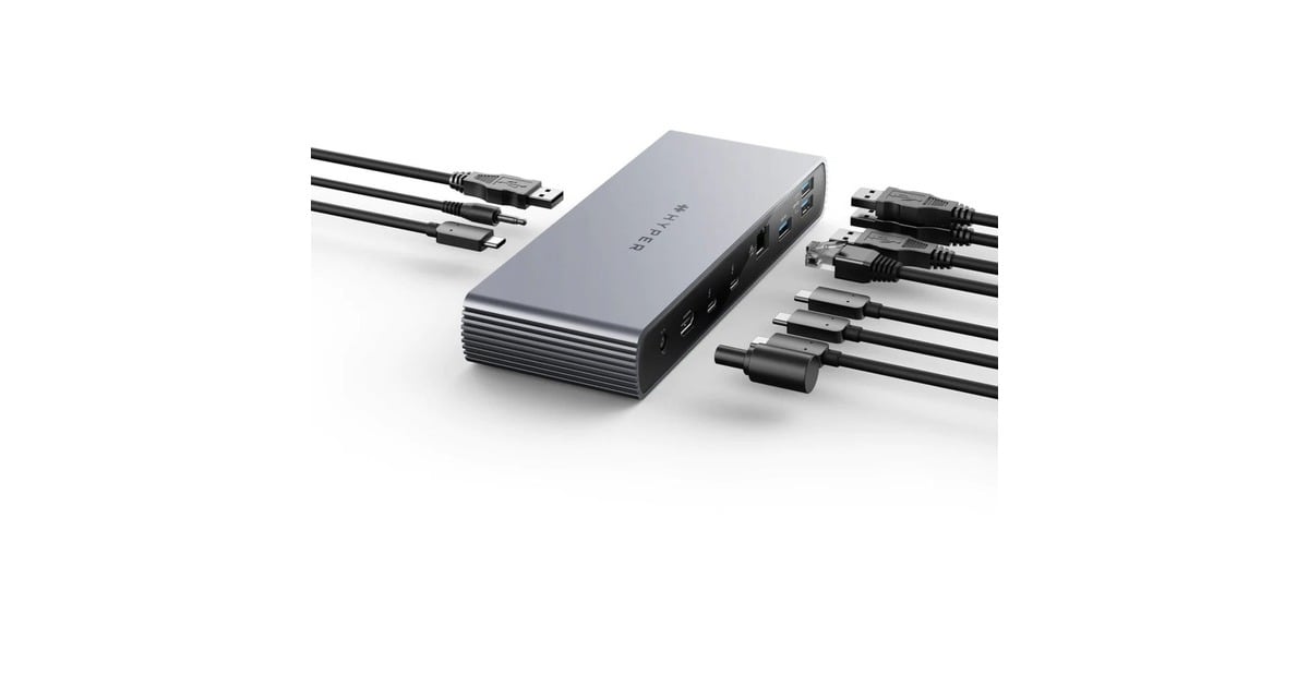 HyperHyperDrive Thunderbolt 4 Docking Station  (Aluminium/zwart)