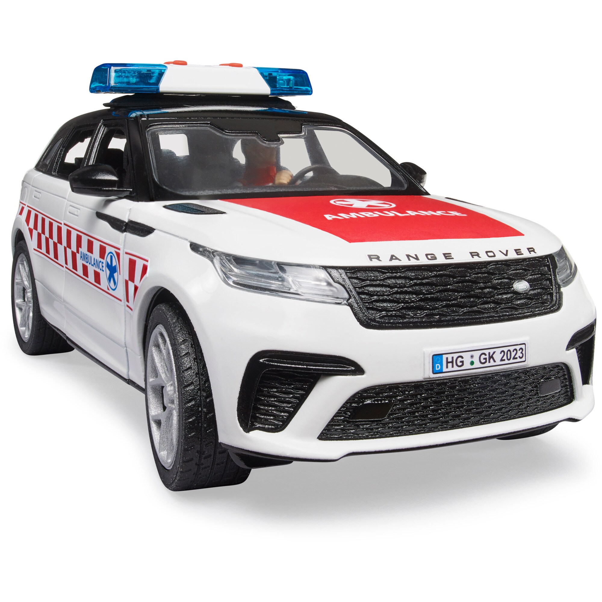 bruder Modellfahrzeug Range Rover Velar Notarztfahrzeug mit Fahrer