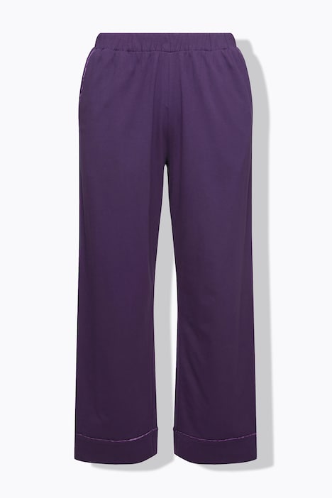 Pyjama, Satin-Piping, Reverskragen, Langarm