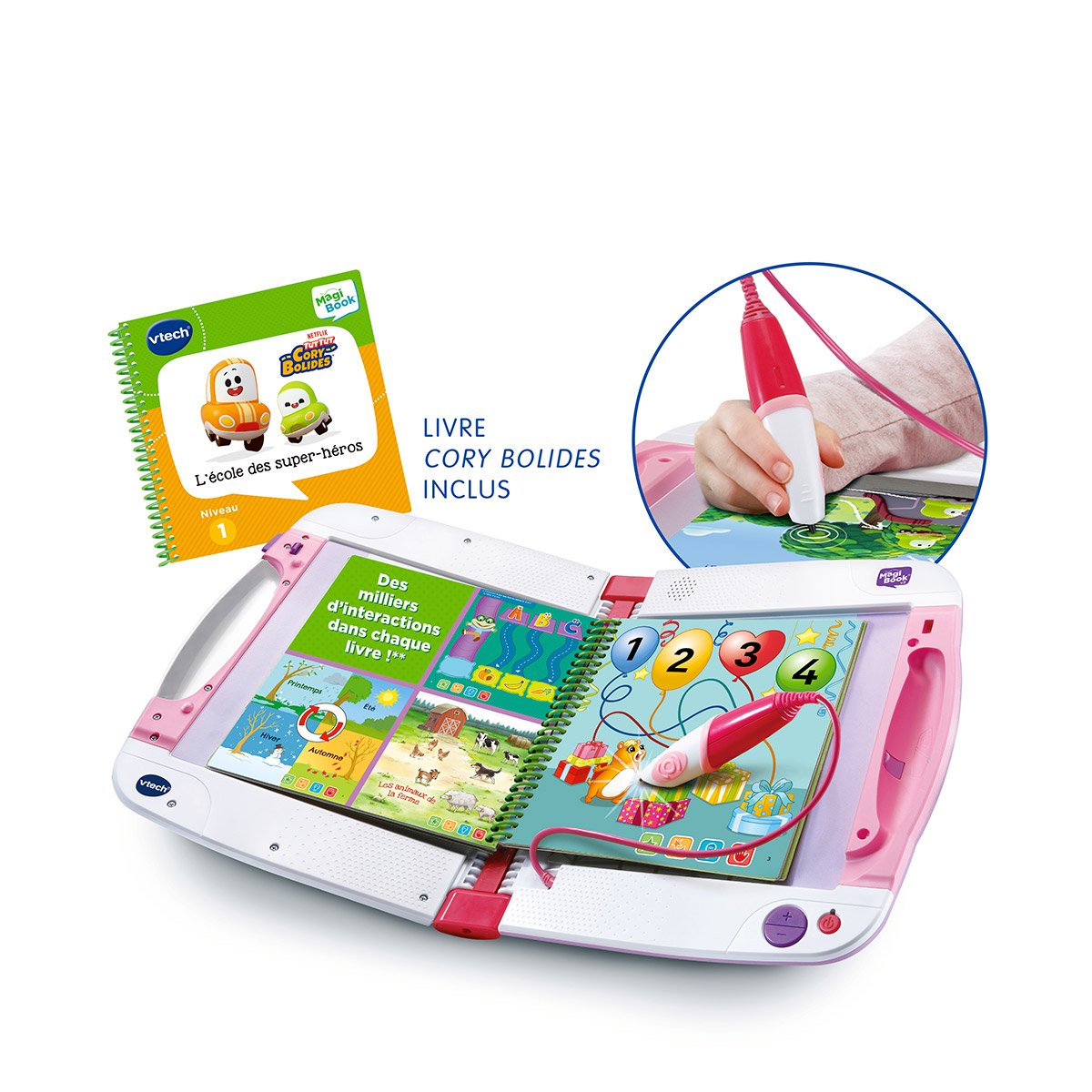 Magibook V2 starter pack rose et le livre Cory bolides