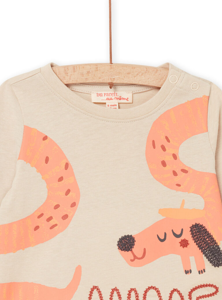T-shirt à motif chien fantaisie