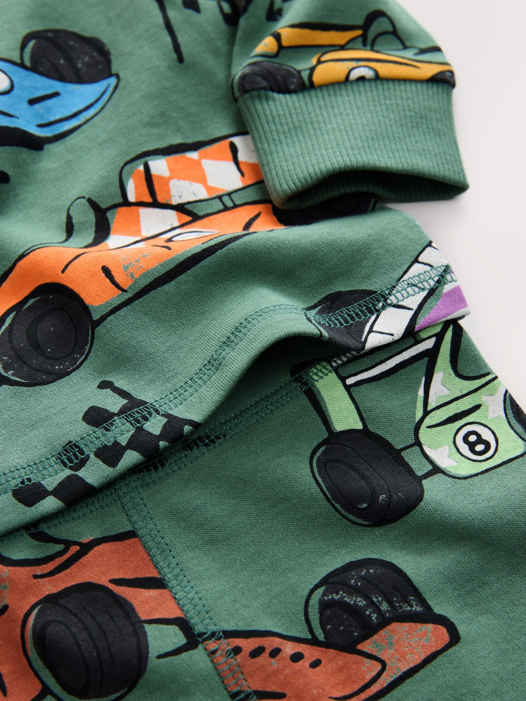 Green Race Car - Snuggle Fit Single Pyjamas (1.5-9yrs)