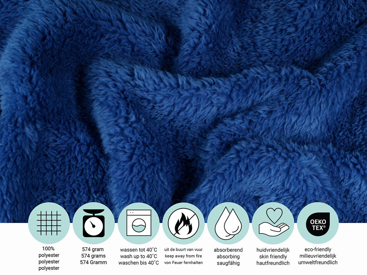 DoubleDry Teddy 130 x 170 cm plaid - Blue