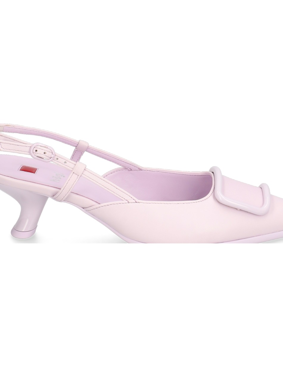Glattleder Slingpumps
