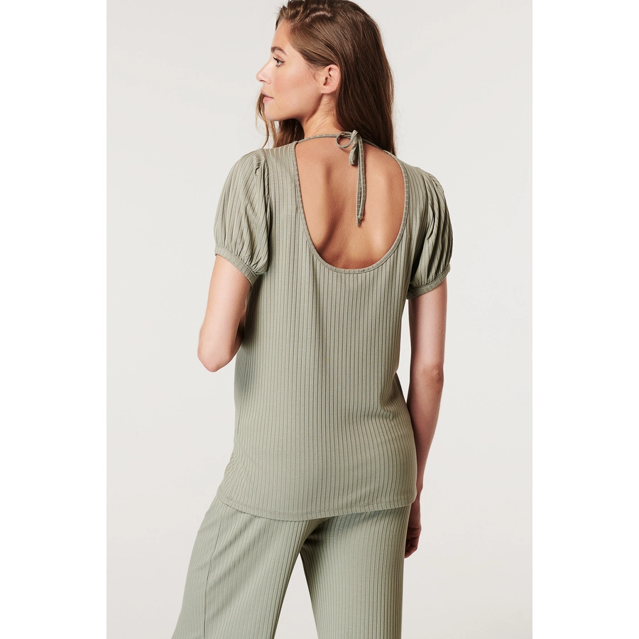 SUPERMOM T-shirt Volant Vetiver