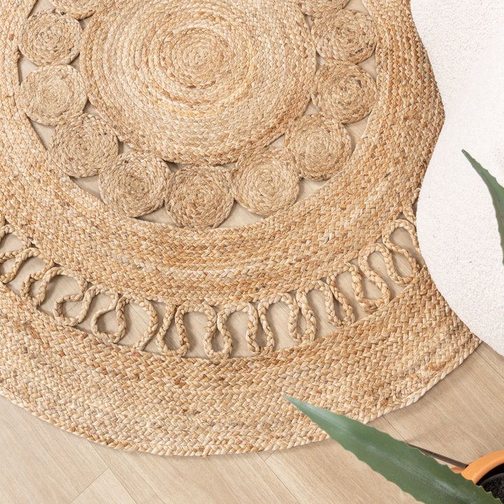 Jute vloerkleed - Fair Rond Rotan Naturel | Bohemian