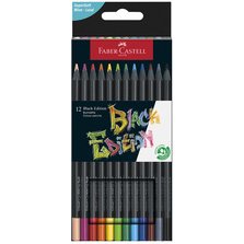 FABER-CASTELL Crayon de couleur Black Edition, étui de 24