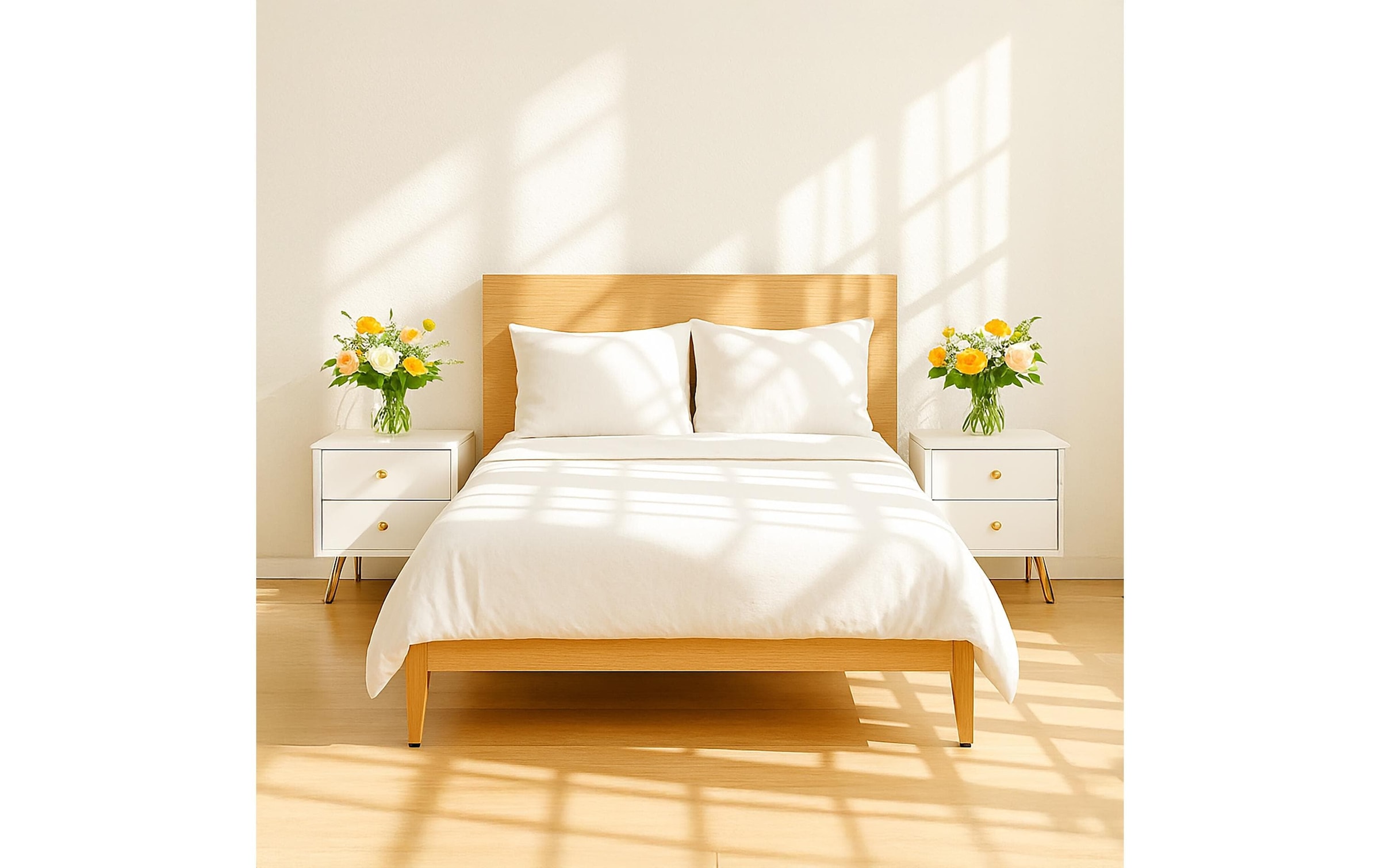 relaxdays Nachttisch »41.5 x 40 x 32.5 cm« Bettschränkchen mit goldenen Beinen